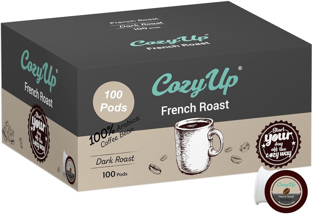Cozy Up, French Roast Single-Serve Coffee Pods Compatible, 100-Count HOT NEW