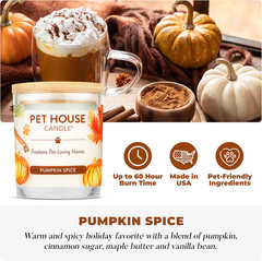 Pet House Fall Candles, Long Lasting, Clean Burning, Soy Wax Scented Candles for