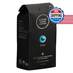 Kicking Horse Coffee Decaf Swiss Water Process Dark Roast Whole Bean 10 Oz –