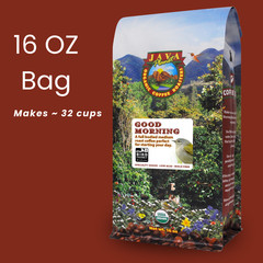 Java Planet Good Morning Organic Medium Roast Low Acid No Mold Beans/Ground