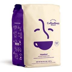 Coffee Bean Direct Hazelnut Flavored, Whole Coffee, 80 Ounce (Pack of 1)