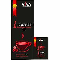 INDUS VIVA i-COFFEE BLACK 50 PACKS 750gm FOR BLOOD SUGAR SUPPORT NEW PACKING