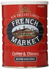 French Market Coffee & Chicory Medium-Dark Roast, Creole Roast, 12ozL☕
