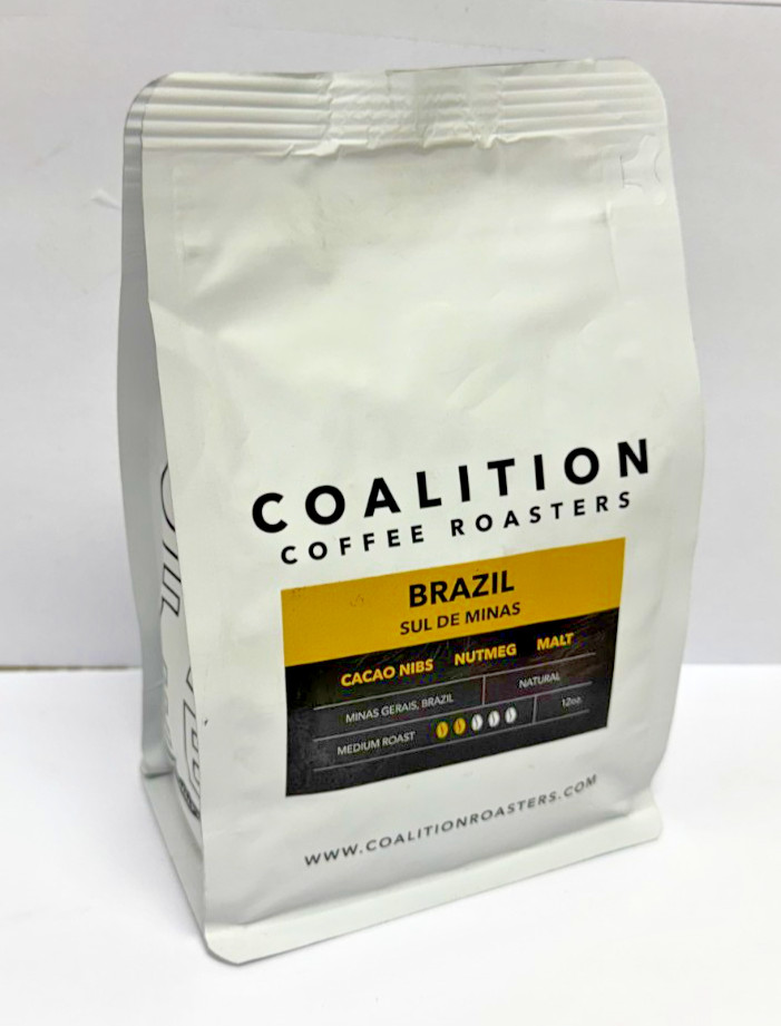 Coalition Brazil Sul De Minas Whole Bean Coffee 12 oz Medium Roast