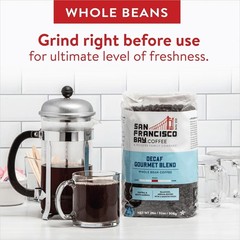 SF Bay 2 Pound Medium Roast Whole Bean Decaf – Toasted Almond & Chocolate