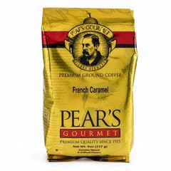 Pear’s French Caramel Ground Coffee | Pack of 2 | 8 oz | Brenmar