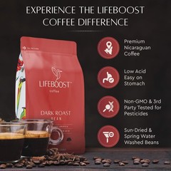 Dark Organic Coffee Beans – Single Origin Non-GMO Dark Roast Low Acid Coffee …