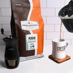 Fresh Roasted Coffee, Organic Mexican Whole Bean 80 Ounce (Pack of 1), Coffee