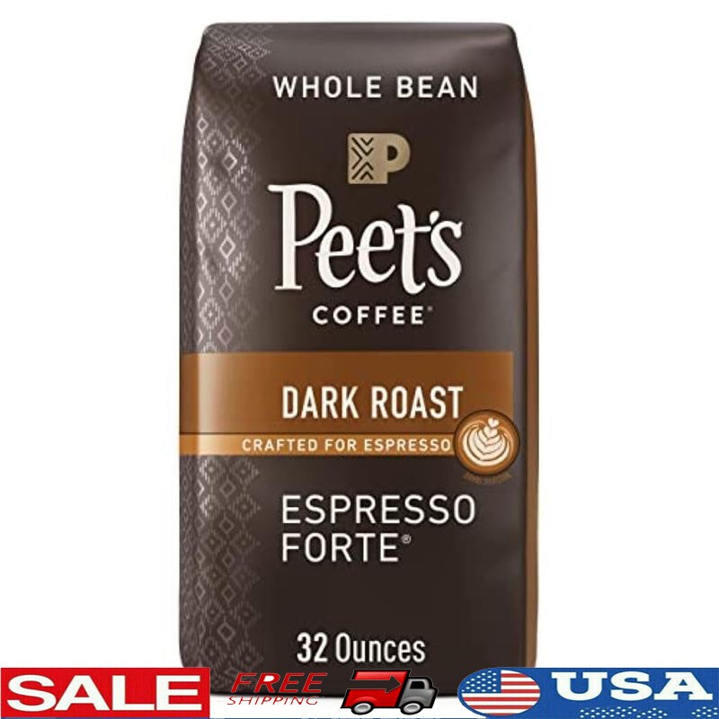 Dark Roast Whole Bean Coffee Espresso Forte 32oz Arabica Caffeinated Crema New