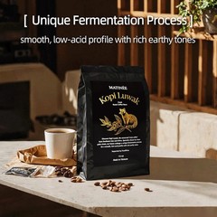 Wild Kopi Luwak Coffee Beans, Medium Roast, 16oz