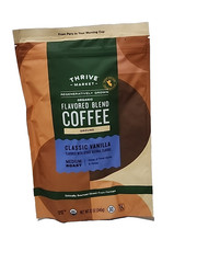 LOT 2 Thrive Market CLASSIC VANILLA Coffee Organic GROUND MEDIUM ROAST 12 OZ EA