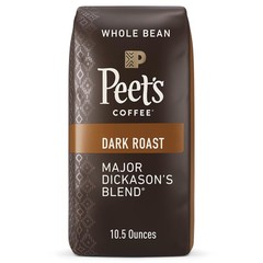 Peet’s Major Dickason’s Blend Dark Roast Coffee 10.5 Ounce Whole Bean Bag