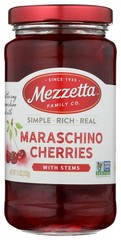 Maraschino Cherries With Stems By Mezzetta 11 Oz Juice 6 Pack