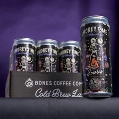 (Pack of 12) Bones Coffee Company Smorey Time Coffee Can 11 Fl Oz