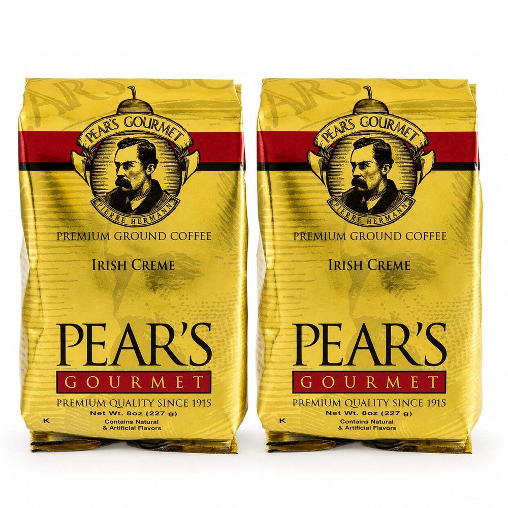 Pear’s Irish Cream Ground Coffee | Pack of 2 | 8 oz | Brenmar