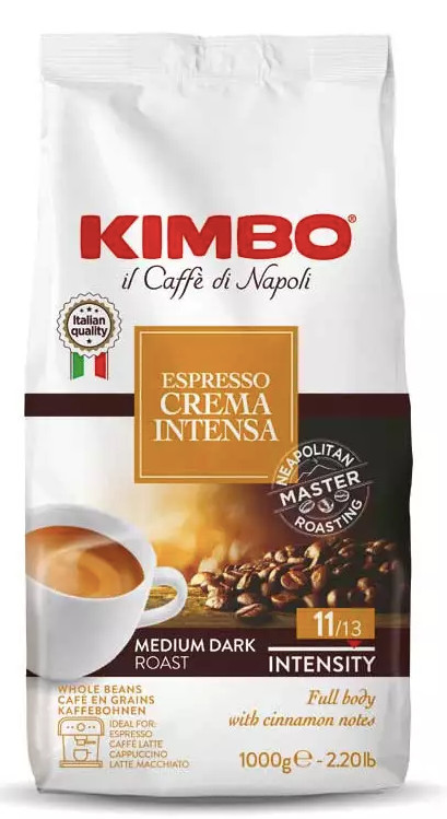Kimbo Espresso Creama Intensa Medium Dark Roast Coffee Beans 2.2 LBS (PACK OF 6)
