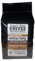 Lucy Jo’s Coffee Organic Mellow Belly Low Acid Medium Dark Roast Whole Bean 11oz