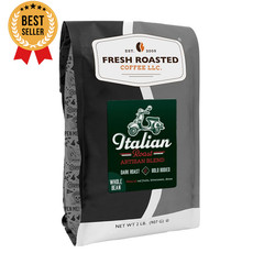 Italian Roast Whole Bean Coffee Dark Roast Kosher 2 lb 32 oz Bag