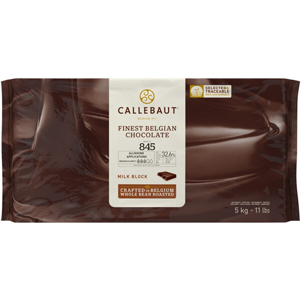 Callebaut Recipe 845 Milk Chocolate Block 11 lb. WS-409C845132
