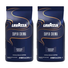 Lavazza Super Crema Espresso medium roast Whole Bean Coffee, 2.2-pound Bag 2-…