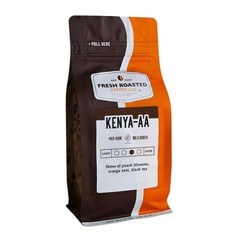 , Kenya AA, 12 oz, Med-Dark Roast, Kosher, Whole Bean
