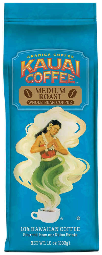 Koloa Estate Medium Roast – Whole Bean Coffee, 10 Oz Package