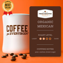 Organic Mexican Whole Bean Coffee Medium Roast 2lb USDA Kosher