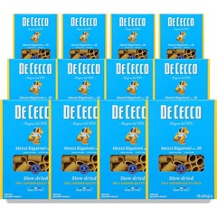 De Cecco Italian Mezzi Rigatoni Pasta 16 Oz Box 12 Pack