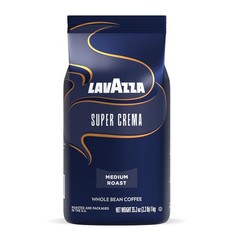 Lavazza Super Crema Whole Bean Coffee, Medium Espresso Roast 2.2 lb Bag 1 pack