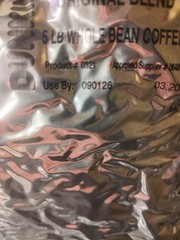 BRAND NEW SEALED DUNKINS ORIGINAL BLEND WHOLE BEAN COFFEE 5 LB. BAG Sep9th 2026