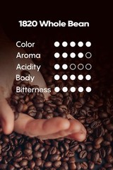 Café 1820 Whole Bean, Premium Costa Rican Whole Bean Coffee, 100% Arabica, Dark