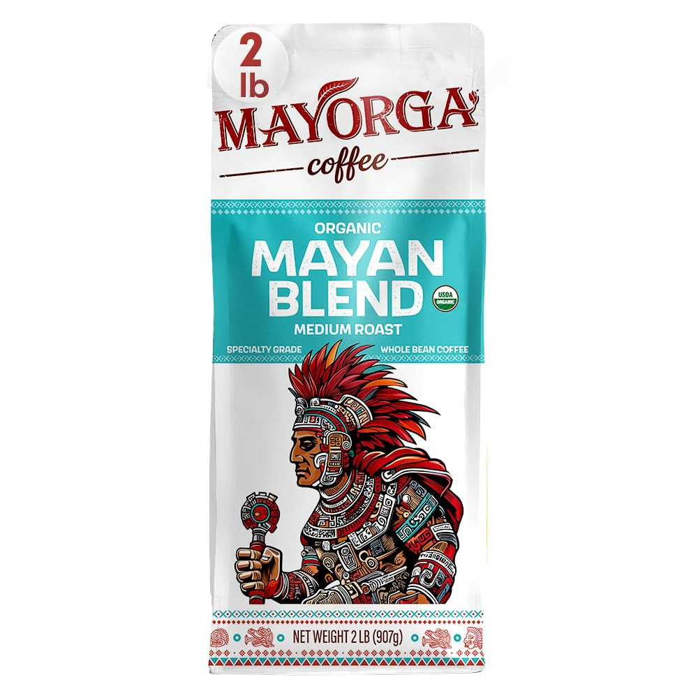 Organic Coffee 2Lb Mayan Blend – Medium Roast Whole Bean Coffee Specialty Grade,