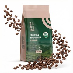 JaJa Java Ethiopian Yirgacheffe Natural Whole Bean Coffee, Light Roast, 12 Ou…