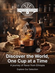 Ethiopian Natural Coffee 12oz Whole Beans Or Ground To Perfection.