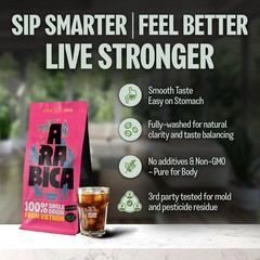 BAZAN COFFEE – Vietnamese Specialty Arabica Cau Dat, Medium Roast Whole Bean …