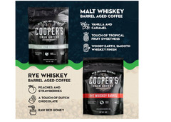 Bourbon Whiskey Barrel Aged Coffee Box Set 4 Whole Bean Single Origin Gift