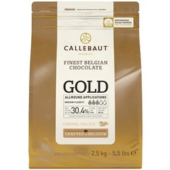Callebaut Gold Caramelized White Chocolate Callets? 5.5 lb. WS-409CGOLDU75