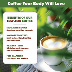 Low Acid Organic Coffee – Whole Bean, Mold-Free & Stomach Friendly by , Espresso