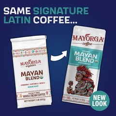 Organic Coffee 2lb Mayan Blend Medium Roast Whole Bean Coffee Specialty Grad…