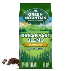 Green Mountain Coffee Roasters Breakfast Blend, 18 Ounce (Pack of 1), Black