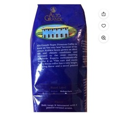 Alto Grande Premium Whole Bean Coffee, 100 Percent Puerto Rico Arabica 2lb
