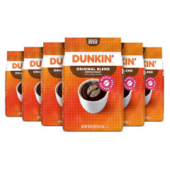 Dunkin’ Original Blend Medium Roast Whole Bean Coffee, 18 Ounces (Pack of 6)