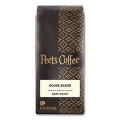 Peet’s Coffee & Tea Bulk Coffee, House Blend, Ground, 1 lb Bag