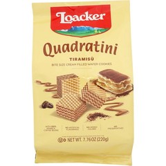 Tiramisu Flavor Loacker Quadratini Wafer Cookies 7.76 Oz Coffee 6 Pack