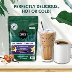 Zavida Coffee Whole Bean Coffee, Hazelnut Vanilla (32 oz.)