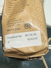 Peet’s Cafe Domingo 2 Bags 10.5oz. Ground Coffee Best By 02/24/2026