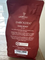 LIFEBOOST Dark Organic Coffee Beans – Single Origin Non-Gmo Dark Roast Low Acid