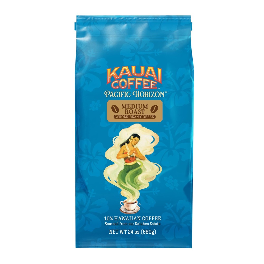 Koloa Estate Medium Roast – Whole Bean Coffee, 24 oz. Package