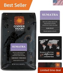 Gourmet Dark Roast Whole Bean Coffee – Sumatra Blend, 2 Pounds of Rich Flavor