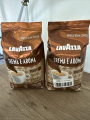 2 x Lavazza Crema e Aroma Whole Bean Coffee, Medium Roast, 2.2 lb each